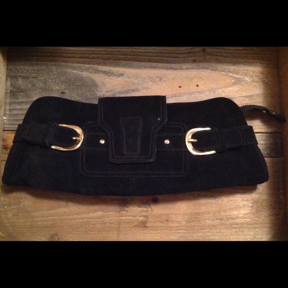 BANANA REPUBLIC SUEDE CLUTCH HANDBAG - Picture 5 of 5